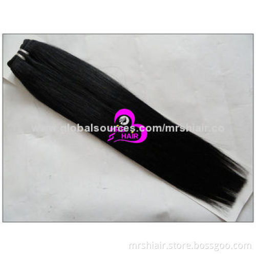 100% High-quality Human Virgin Straight Hair Weaves, 18-inch Length